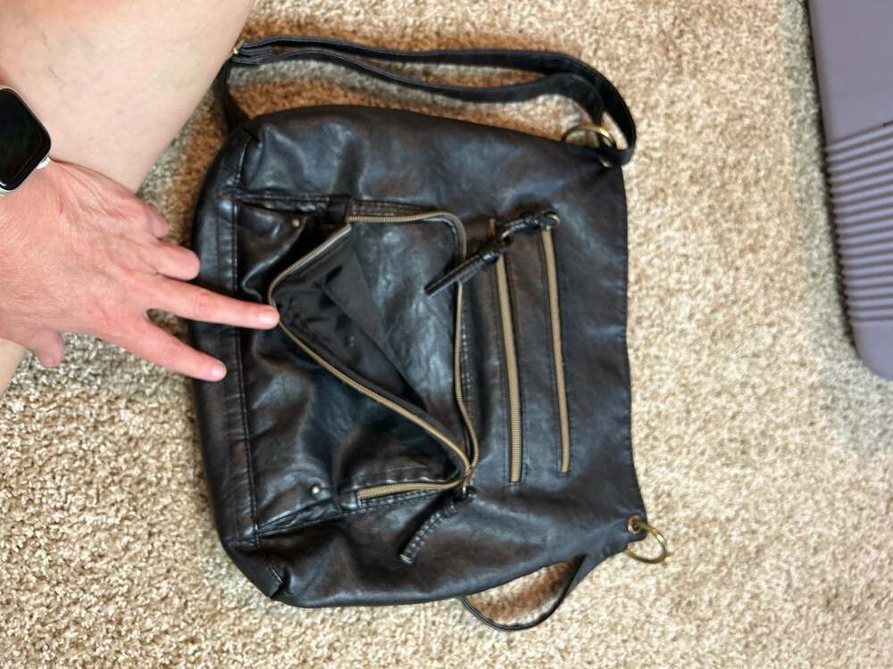 Stone & Co Black Faux Leather Multi-Pocket Crossbody Bag - Picture 9 of 9